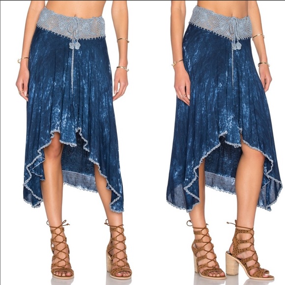 Tiare Hawaii Dresses & Skirts - Tiare Hawaii Hi-Lo Hem Crochet Skirt